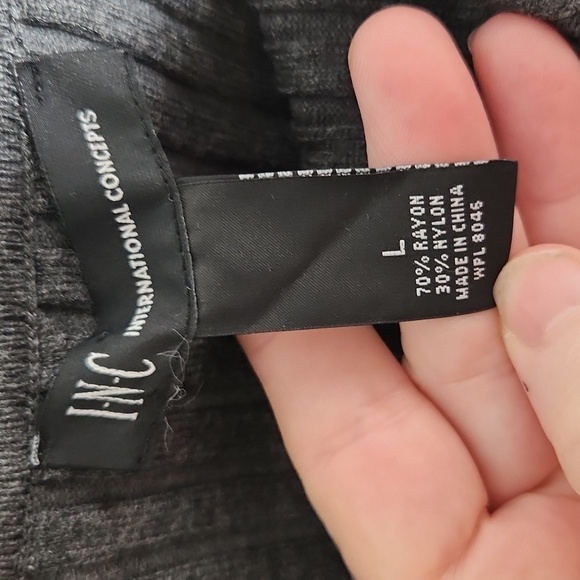 I.N.C International Concepts cowl sweater ribbed bodycon knit size L Large gray - Picture 2 of 10